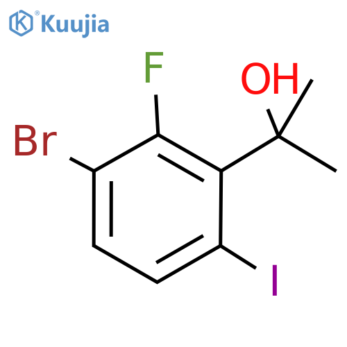2-(3-Bromo-2-fluoro-6-iodophenyl)propan-2-ol structure