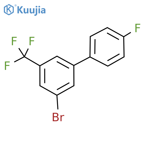 3-Bromo-4'-fluoro-5-(trifluoromethyl)-1,1'-biphenyl structure