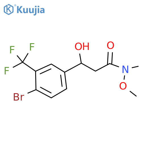 3-(4-Bromo-3-(trifluoromethyl)phenyl)-3-hydroxy-N-methoxy-N-methylpropanamide structure