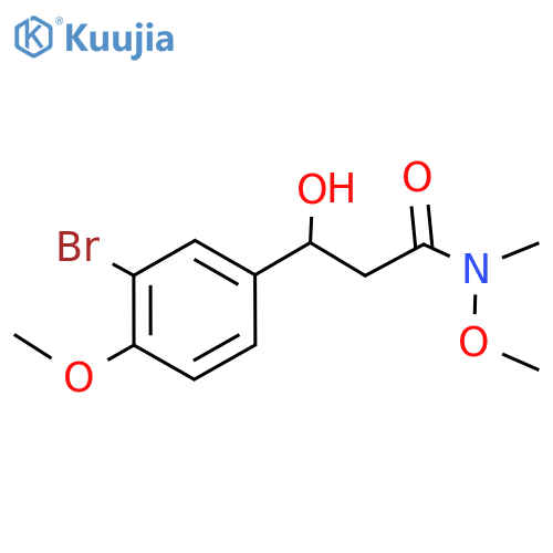 3-(3-Bromo-4-methoxyphenyl)-3-hydroxy-N-methoxy-N-methylpropanamide structure