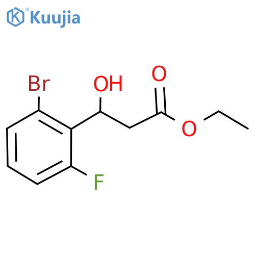Ethyl 3-(2-bromo-6-fluorophenyl)-3-hydroxypropanoate structure