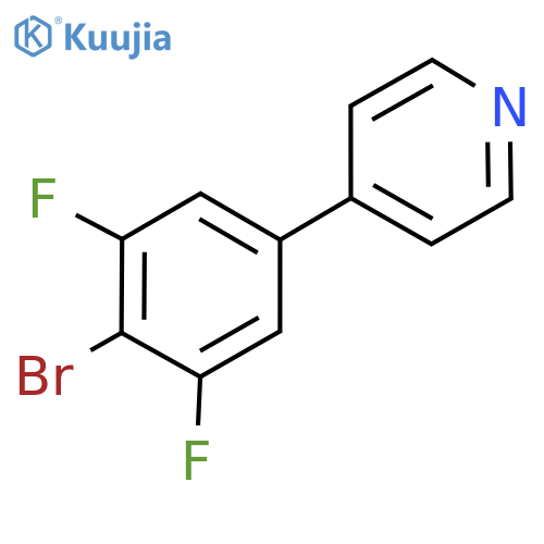 4-(4-Bromo-3,5-difluorophenyl)pyridine structure