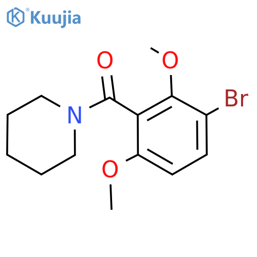 (3-bromo-2,6-dimethoxyphenyl)(piperidin-1-yl)methanone structure