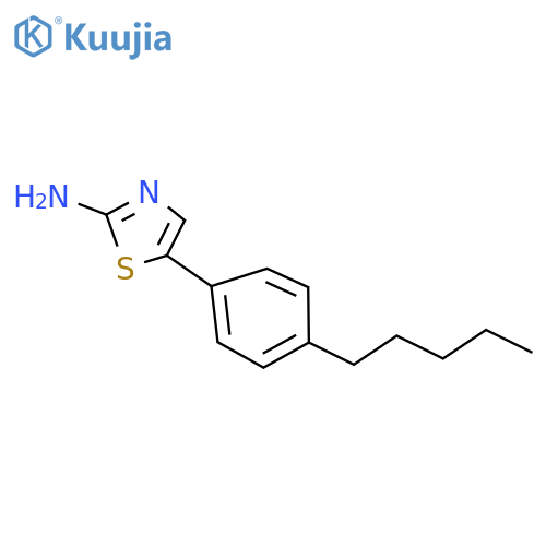 5-(4-pentylphenyl)thiazol-2-amine structure
