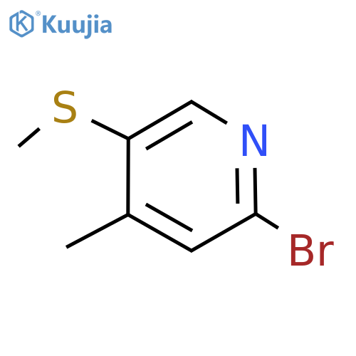 2-Bromo-4-methyl-5-(methylthio)pyridine structure