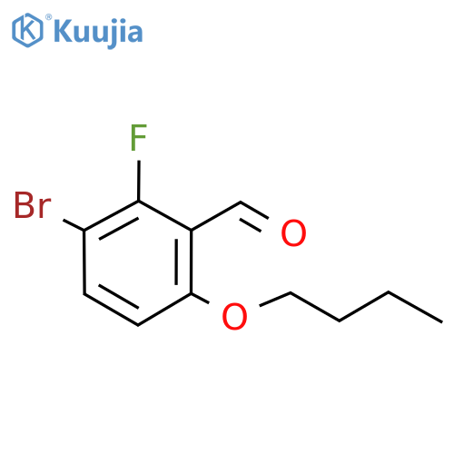 3-Bromo-6-butoxy-2-fluorobenzaldehyde structure