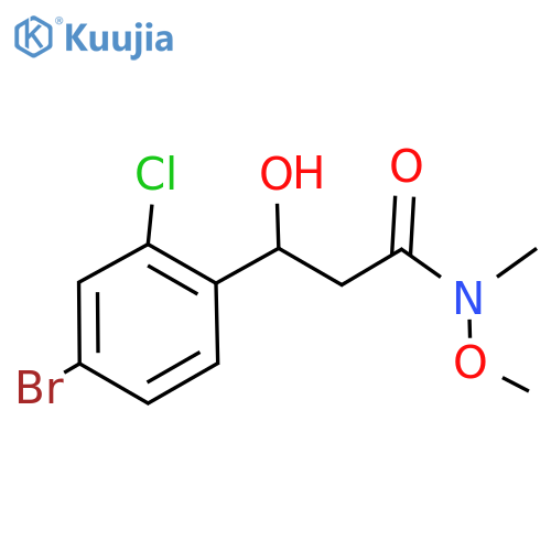3-(4-Bromo-2-chlorophenyl)-3-hydroxy-N-methoxy-N-methylpropanamide structure