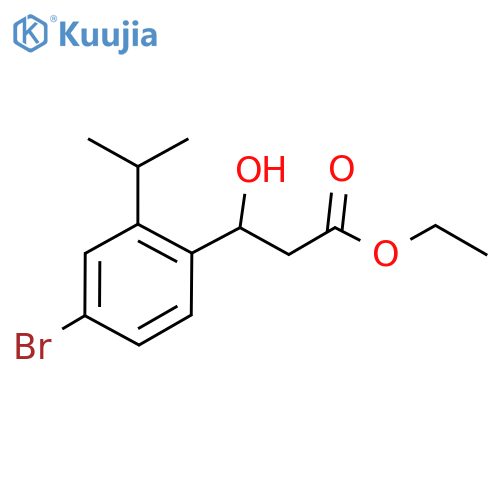 Ethyl 3-(4-bromo-2-isopropylphenyl)-3-hydroxypropanoate structure