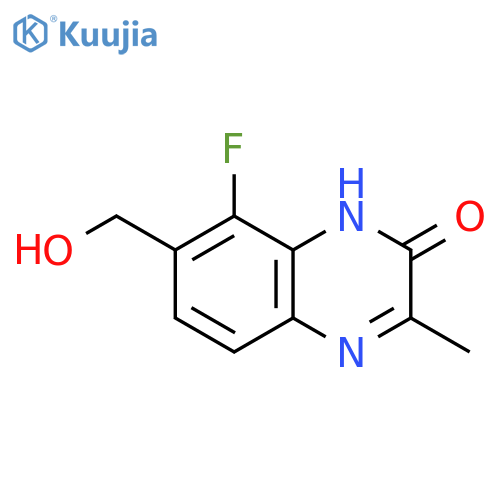 2(1H)-Quinoxalinone, 8-fluoro-7-(hydroxymethyl)-3-methyl- structure