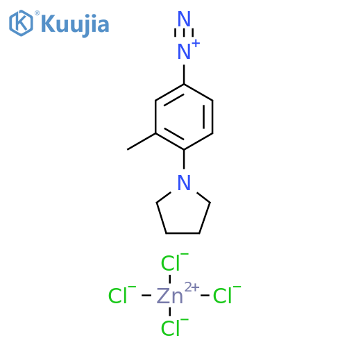 4-pyrrolidinyl-m-toluenediazonium tetrachlorozincate (2:1) structure