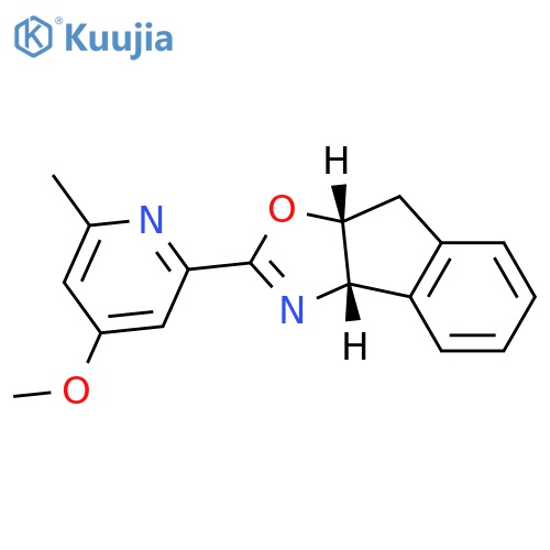 (3AS,8aR)-2-(4-methoxy-6-methylpyridin-2-yl)-8,8a-dihydro-3aH-indeno[1,2-d]oxazole structure