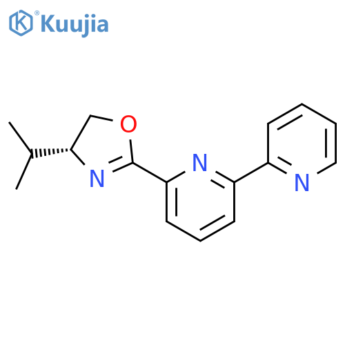 (R)-2-([2,2'-Bipyridin]-6-yl)-4-isopropyl-4,5-dihydrooxazole structure