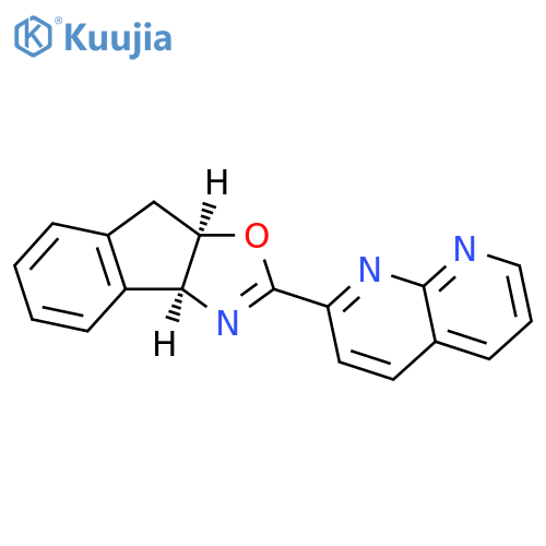 (3aS,8aR)-2-(1,8-Naphthyridin-2-yl)-8,8a-dihydro-3aH-indeno[1,2-d]oxazole structure