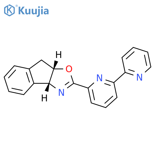(3aR,8aS)-2-([2,2'-Bipyridin]-6-yl)-3a,8a-dihydro-8H-indeno[1,2-d]oxazole structure