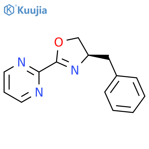 (R)-4-Benzyl-2-(pyrimidin-2-yl)-4,5-dihydrooxazole structure