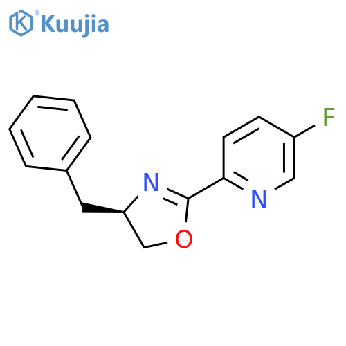 (R)-4-Benzyl-2-(5-fluoropyridin-2-yl)-4,5-dihydrooxazole structure