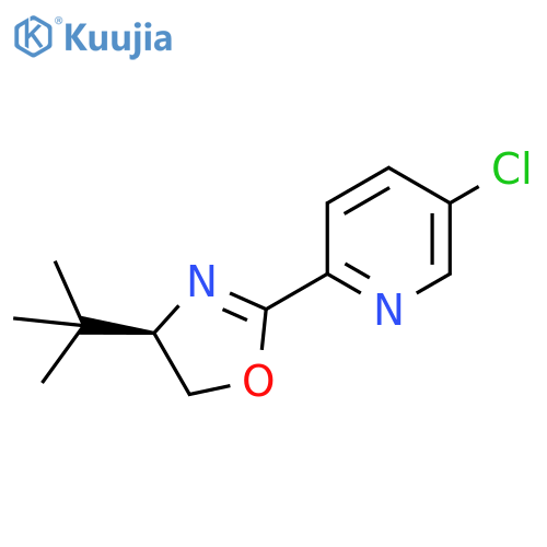 (R)-4-(tert-Butyl)-2-(5-chloropyridin-2-yl)-4,5-dihydrooxazole structure