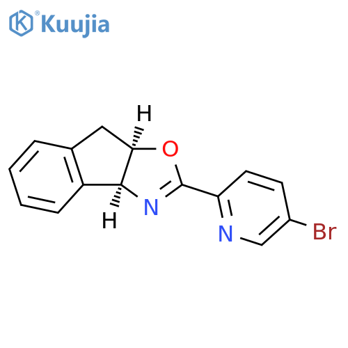 (3aS,8aR)-2-(5-Bromopyridin-2-yl)-3a,8a-dihydro-8H-indeno[1,2-d]oxazole structure