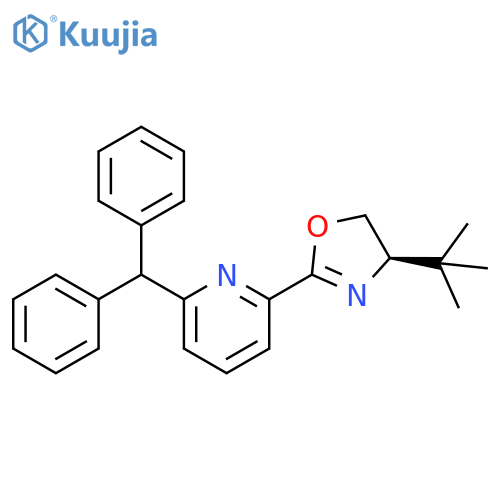 (R)-2-(6-Benzhydrylpyridin-2-yl)-4-(tert-butyl)-4,5-dihydrooxazole structure