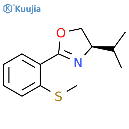(R)-4-Isopropyl-2-(2-(methylthio)phenyl)-4,5-dihydrooxazole structure