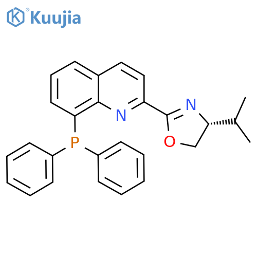 (R)-2-(8-(Diphenylphosphanyl)quinolin-2-yl)-4-isopropyl-4,5-dihydrooxazole structure