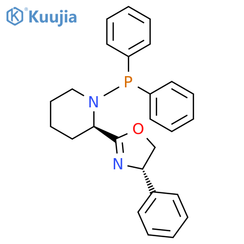 (S)-2-((R)-1-(Diphenylphosphanyl)piperidin-2-yl)-4-phenyl-4,5-dihydrooxazole structure