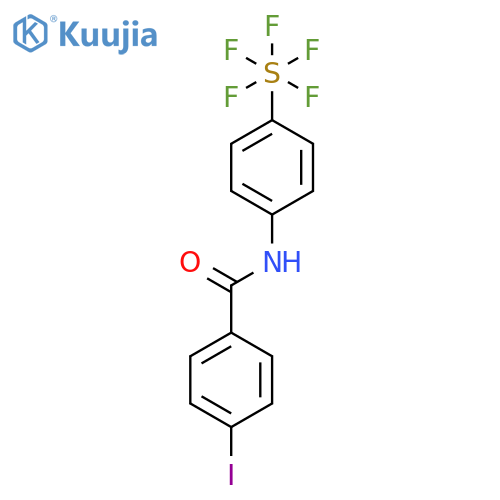4-Iodo-N-(4-(pentafluoro-l6-sulfanyl)phenyl)benzamide structure
