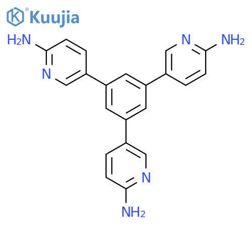 5,5',5''-(Benzene-1,3,5-triyl)tris(pyridin-2-amine) structure