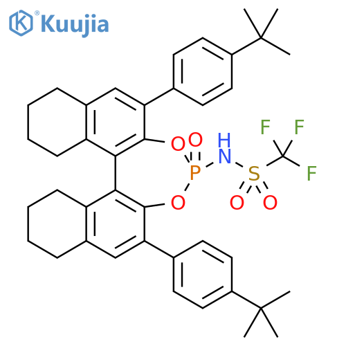 Methanesulfonamide, N-[(11bS)-2,6-bis[4-(1,1-dimethylethyl)phenyl]-8,9,10,11,12,13,14,15-octahydro-4-oxidodinaphtho[2,1-d:1',2'-f][1,3,2]dioxaphosphepin-4-yl]-1,1,1-trifluoro- structure