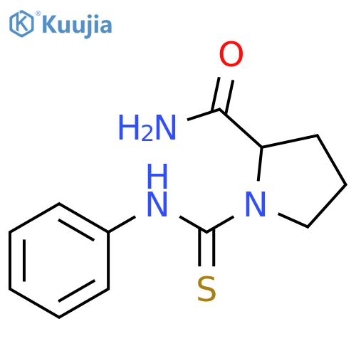 1-(Phenylcarbamothioyl)pyrrolidine-2-carboxamide structure
