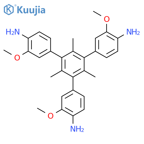 5'-(4-Amino-3-methoxyphenyl)-3,3''-dimethoxy-2',4',6'-trimethyl-[1,1':3',1''-terphenyl]-4,4''-diamine structure