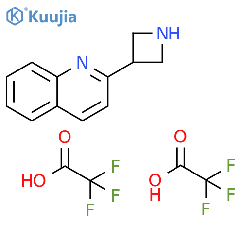 2-(Azetidin-3-yl)quinoline bis(2,2,2-trifluoroacetate) structure