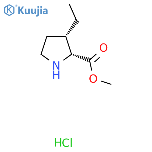 Methyl (2R,3S)-3-ethylpyrrolidine-2-carboxylate hydrochloride structure