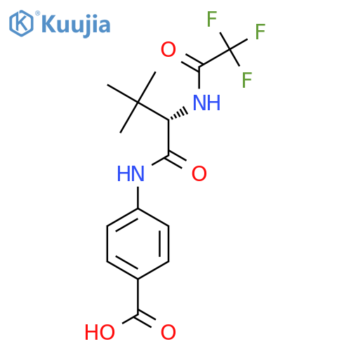 4-[(2S)-3,3-dimethyl-2-(2,2,2-trifluoroacetamido)butanamido]benzoic acid structure