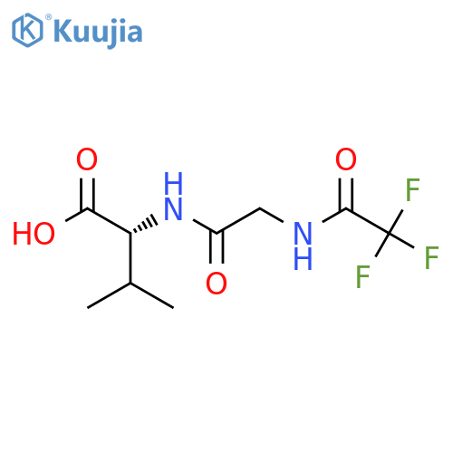 (2R)-3-methyl-2-[2-(2,2,2-trifluoroacetamido)acetamido]butanoic acid structure
