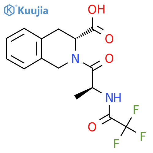 (3R)-2-[(2S)-2-(2,2,2-trifluoroacetamido)propanoyl]-1,2,3,4-tetrahydroisoquinoline-3-carboxylic acid structure