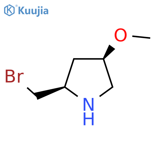 (2R,4R)-2-(bromomethyl)-4-methoxypyrrolidine structure