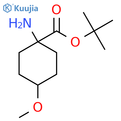 Tert-butyl (1s,4s)-1-amino-4-methoxycyclohexane-1-carboxylate structure