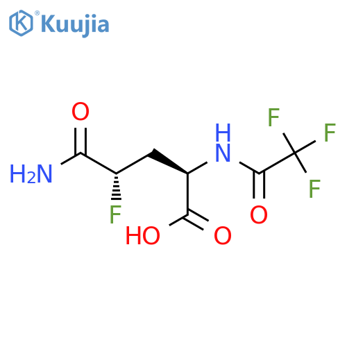 (2R,4S)-4-carbamoyl-4-fluoro-2-(2,2,2-trifluoroacetamido)butanoic acid structure