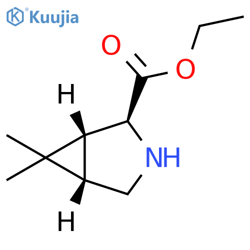 3-Azabicyclo[3.1.0]hexane-2-carboxylic acid, 6,6-dimethyl-, ethyl ester, (1R,2S,5S)- structure