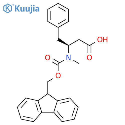 (3S)-3-({[(9H-fluoren-9-yl)methoxy]carbonyl}(methyl)amino)-4-phenylbutanoic acid structure