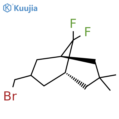 (1R,5S,7s)-7-(bromomethyl)-9,9-difluoro-3,3-dimethylbicyclo[3.3.1]nonane structure