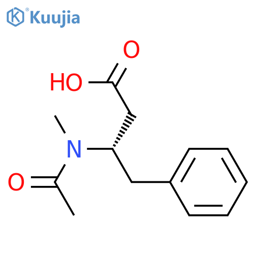 (3S)-3-(N-methylacetamido)-4-phenylbutanoic acid structure