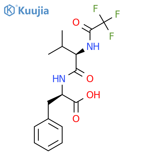 (2R)-2-[(2R)-3-methyl-2-(2,2,2-trifluoroacetamido)butanamido]-3-phenylpropanoic acid structure