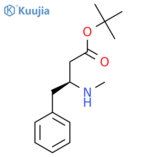 tert-butyl (3S)-3-(methylamino)-4-phenylbutanoate structure