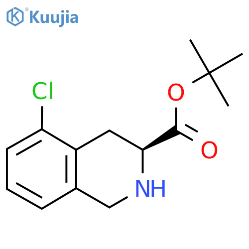 tert-butyl (3S)-5-chloro-1,2,3,4-tetrahydroisoquinoline-3-carboxylate structure