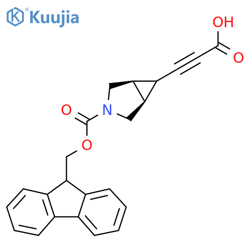 3-[(1R,5S,6R)-3-{[(9H-fluoren-9-yl)methoxy]carbonyl}-3-azabicyclo[3.1.0]hexan-6-yl]prop-2-ynoic acid structure