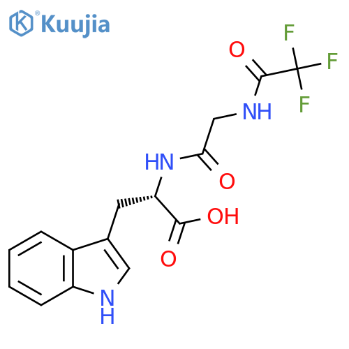 (2S)-3-(1H-indol-3-yl)-2-[2-(2,2,2-trifluoroacetamido)acetamido]propanoic acid structure