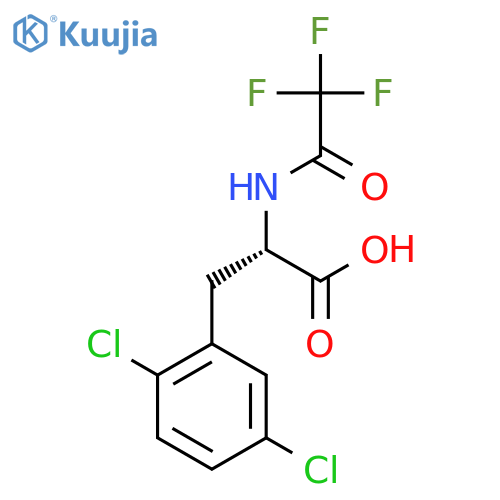 (2S)-3-(2,5-dichlorophenyl)-2-(2,2,2-trifluoroacetamido)propanoic acid structure
