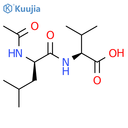 (2S)-2-[(2R)-2-acetamido-4-methylpentanamido]-3-methylbutanoic acid structure